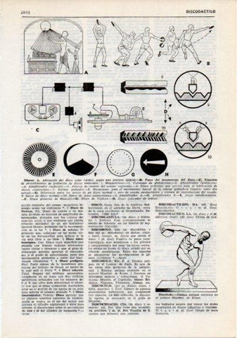 LAMINA V12346: Discos y discobolo