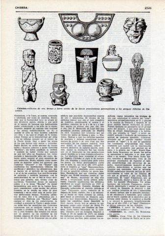LAMINA V12297: Objetos de los Chibchas