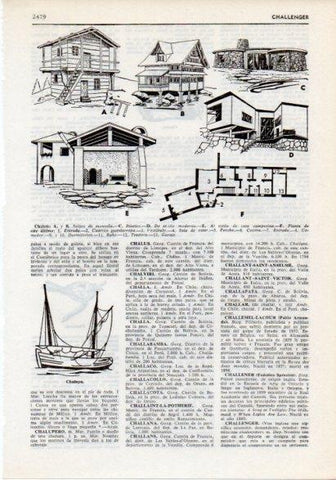 LAMINA V12292: Tipos de chalets