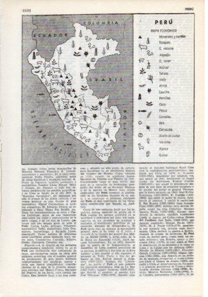 LAMINA V12404: Mapa economico de Peru