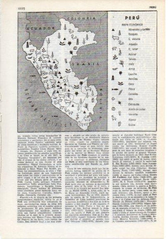 LAMINA V12404: Mapa economico de Peru