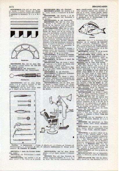 LAMINA V12316: Instrumental de un dentista y dentimetro