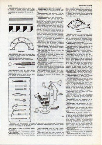 LAMINA V12316: Instrumental de un dentista y dentimetro