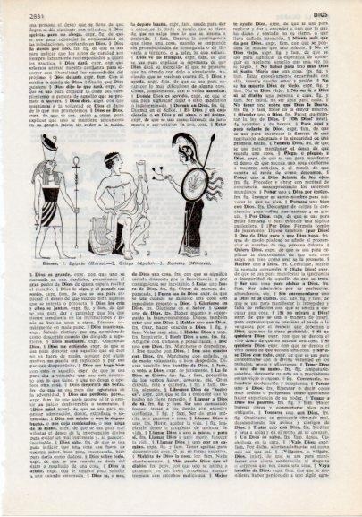 LAMINA V12342: Dioses Horus, Apolo y MInerva