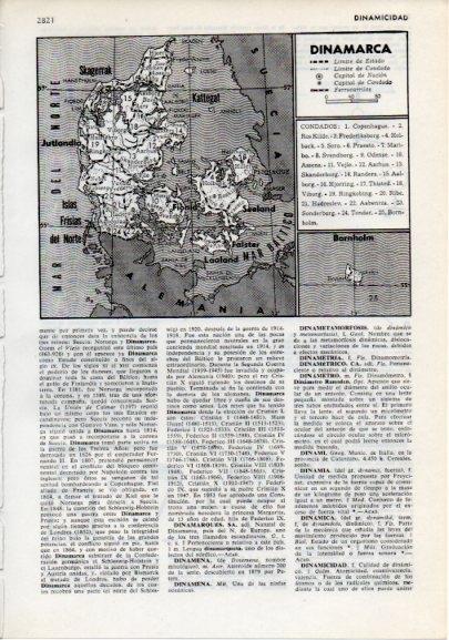 LAMINA V12338: Mapa de Dinamarca
