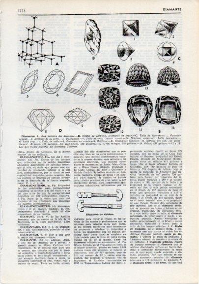 LAMINA V12329: Diamantes y diamante de vidriero