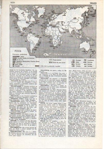 LAMINA V12406: Mapa de los principales paises productores de pesca 
