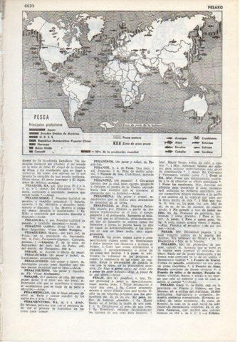 LAMINA V12406: Mapa de los principales paises productores de pesca 