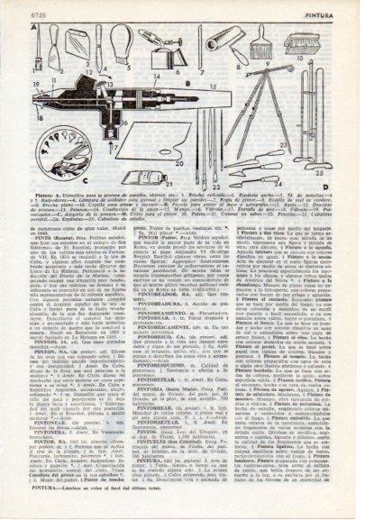 LAMINA V12423: Utensilios de pintura
