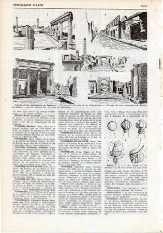 LAMINA V12454: Excavaciones de Pompeya y tipos de pomo