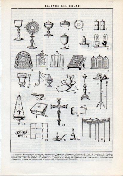 LAMINA V12286: Objetos de culto
