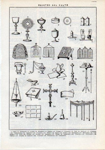 LAMINA V12286: Objetos de culto