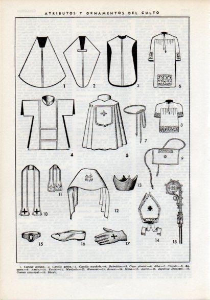 LAMINA V12285: Atributos y ornamentos del culto