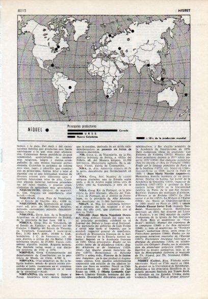 LAMINA V12157: Mapa principales productores de niquel del mundo