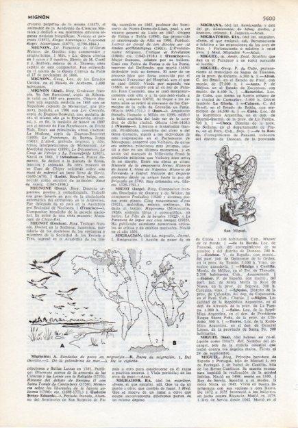 LAMINA V12071: Migracion y estatua de San Miguel