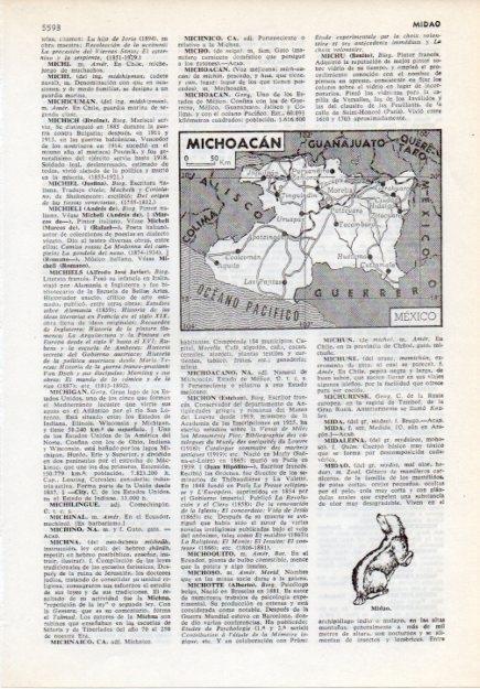 LAMINA V12070: Mapa de Michoacan, Mejico