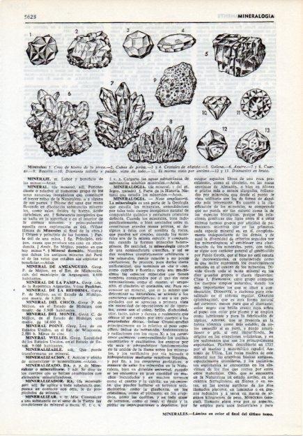 LAMINA V12076: Tipos de minerales