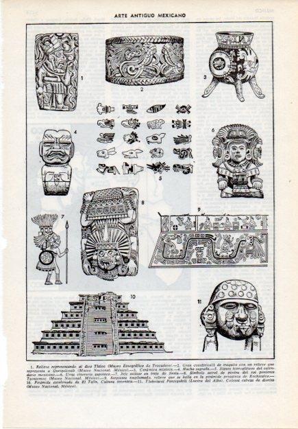 LAMINA V12052: Arte antiguo de Mejico
