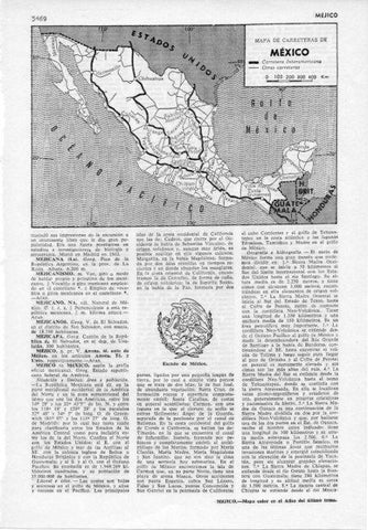 LAMINA V12050: Mapa de carreteras de Mejico