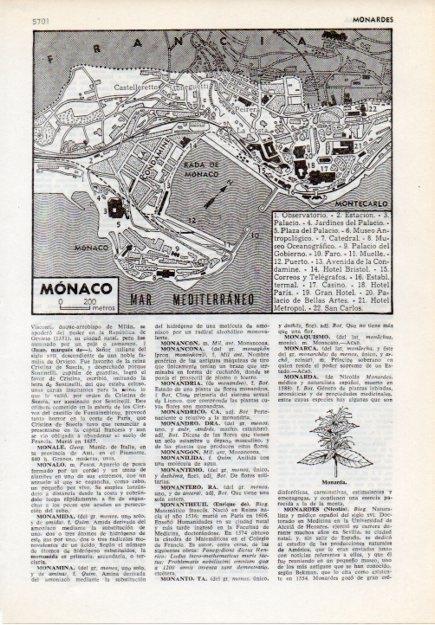 LAMINA V12095: Plano de Monaco 