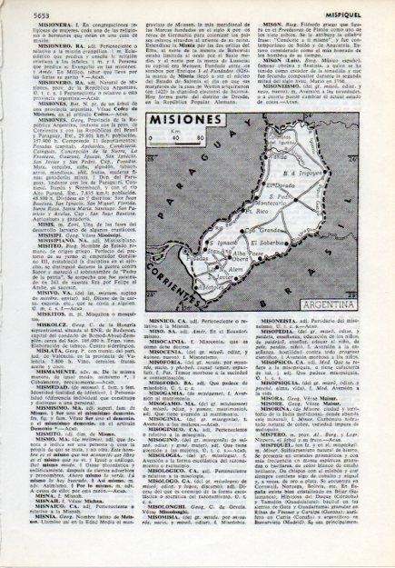 LAMINA V12085: Mapa de Misiones, Argentina