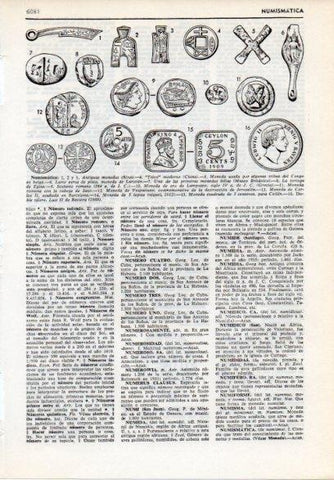LAMINA V12166: Numismatica