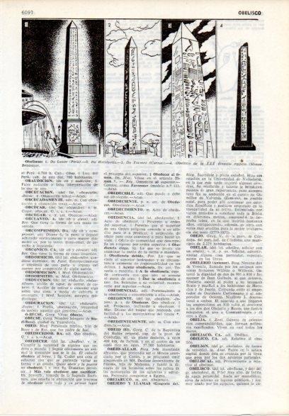 LAMINA V12168: Obeliscos de Luxor, Heliopolis y Carnac