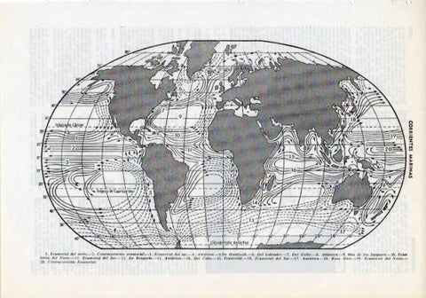 LAMINA V12251: Mapa del mundo de las corrientes marinas