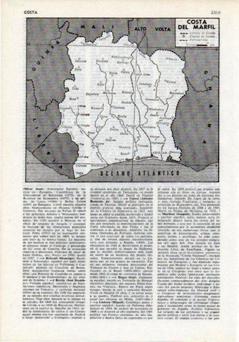 LAMINA V12255: Mapa de Costa de Marfil