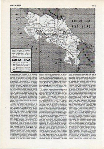 LAMINA V12256: Mapa de Costa Rica