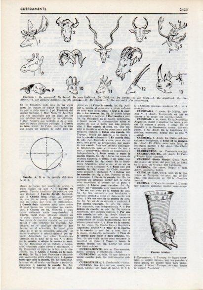 LAMINA V12281: Cuernos de animales y cuerna iranica