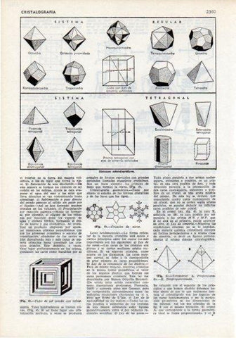 LAMINA V12266: Sistemas cristolograficos regular y tetragonal