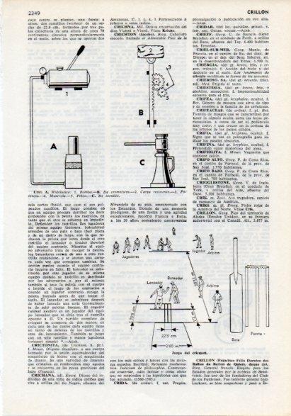 LAMINA V12264: Juego de criquet y tipos de cric