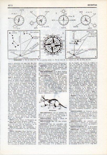 LAMINA V12186: Orientacion por la estrella polar y por la Cruz del Sur