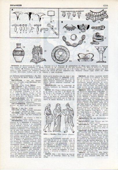 LAMINA V12184: Orfebreria, Orfeo y Euridice