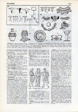 LAMINA V12184: Orfebreria, Orfeo y Euridice