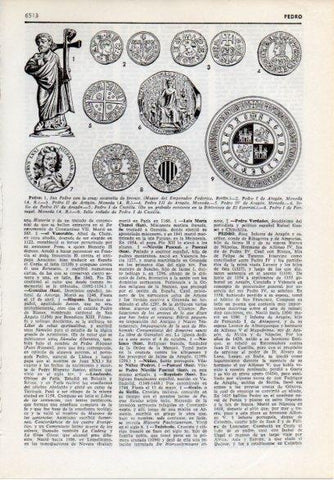 LAMINA V12224: Monedas de Pedro