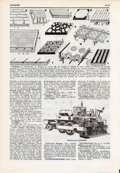 LAMINA V12221: Pavimento y maquina para pavimentar