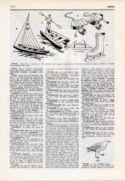 LAMINA V12218: Tipos de patines