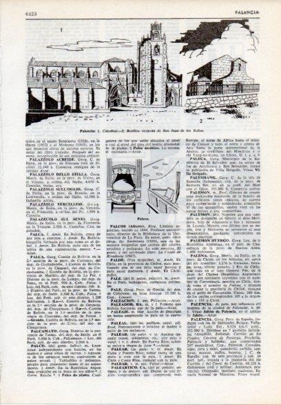 LAMINA V12197: Catedral y Basilica de San Juan de los Baños en Palencia