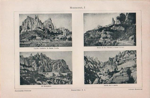 LAMINA V12891: Vistas de Montserrat, Barcelona