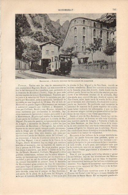 LAMINA V12895: Estacion del ferrocarril de Montserrat