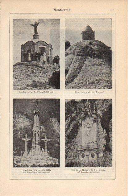 LAMINA V12896: Cumbre y observatorio de San Jeronimo y Via Crucis en Montserrat
