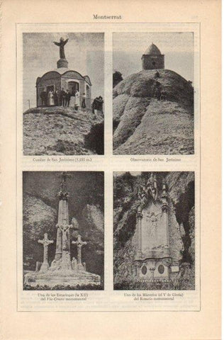 LAMINA V12896: Cumbre y observatorio de San Jeronimo y Via Crucis en Montserrat