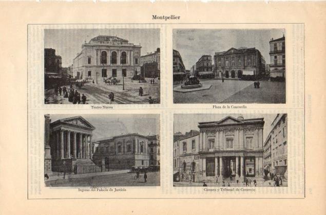 LAMINA V12870: Vistas varias de Montpellier