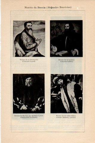 LAMINA V12932: Retratos, por Moretto da Brescia