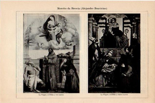 LAMINA V12931: La Virgen y el Niño, por Moretto da Brescia