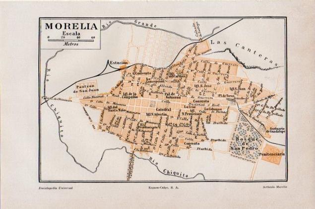 LAMINA V12923: Plano de Morelia, Mexico