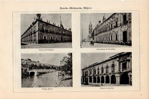 LAMINA V12922: Vistas de Morelia, Mexico