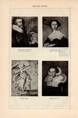 LAMINA V12920: Retratos por P. Moreelse 